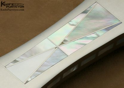 Larry Hendricks Custom Knives Mother of Pearl Shell Inlaid Kangaroo Art Dagger - Image 3