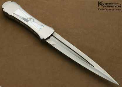 Larry Hendricks Custom Knives Mother of Pearl Shell Inlaid Kangaroo Art Dagger - Image 9