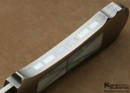 Larry Hendricks Custom Knives Mother of Pearl Shell Inlaid Kangaroo Art Dagger - Image 8