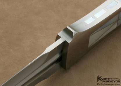 Larry Hendricks Custom Knives Mother of Pearl Shell Inlaid Kangaroo Art Dagger - Image 7