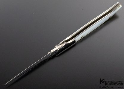 Larry Newton Custom Knife Mother of Pearl Lockback - Image 5