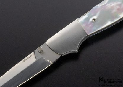 Larry Newton Custom Knife Mother of Pearl Lockback - Image 2