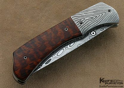 Laurens Prinsloo Custom Knives Snakewood & Damasteel Damascus Linerlock - Image 3