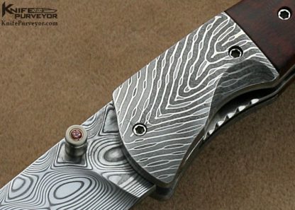 Laurens Prinsloo Custom Knives Snakewood & Damasteel Damascus Linerlock - Image 2