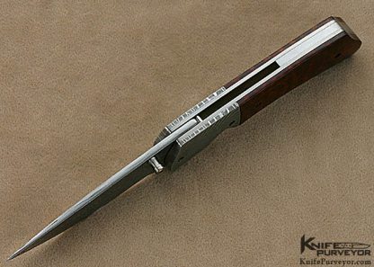 Laurens Prinsloo Custom Knives Snakewood & Damasteel Damascus Linerlock - Image 4