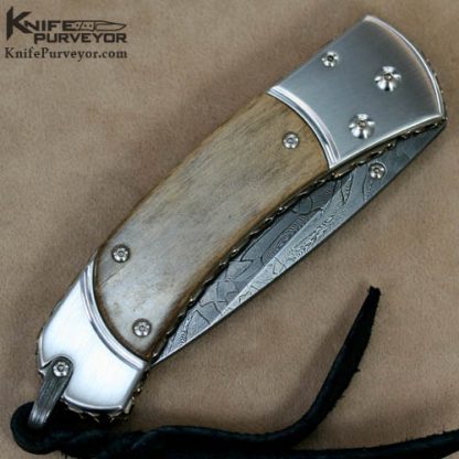 Matthew Lerch Custom Knife  Damascus D/A Auto - Image 4