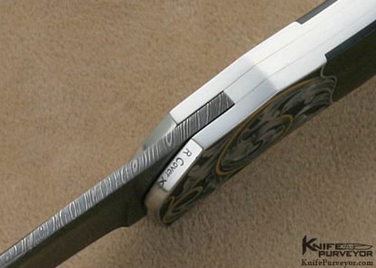 Matthew Lerch Custom Knife Blacklip Manhattan Auto Engraved by Ray Cover Jr. - Image 6