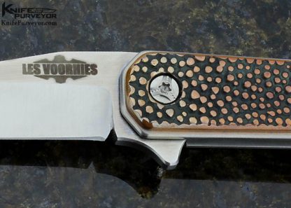 Les Voorhies Model 15 Patinated Copper, Tanto Linerlock Flipper - Image 2
