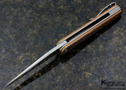 Les Voorhies Model 15 Patinated Copper, Tanto Linerlock Flipper - Image 4