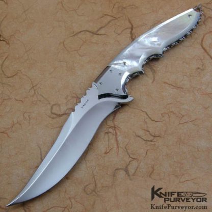 Steve Likarich Custom Knife Mother of Pearl Advanced Fighter