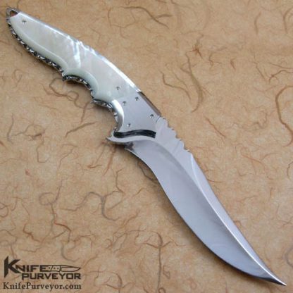Steve Likarich Custom Knife Mother of Pearl Advanced Fighter - Image 3