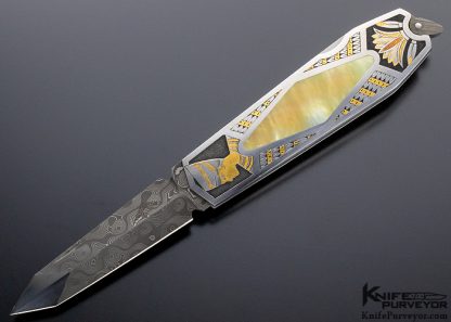 Warren Osborne Custom Knife Lisa Tomlin Engraved "Queens of Egypt" 9274