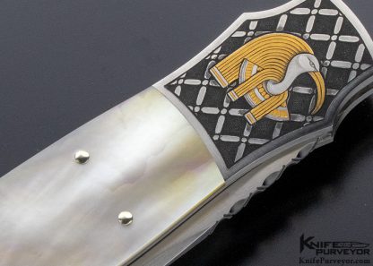 WD Pease Custom Knife Lisa Tomlin Engraved Egyptian Motif (set 6 knives) - Image 4