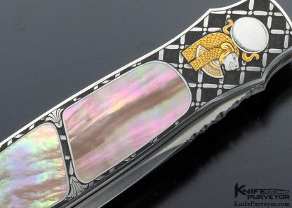 WD Pease Custom Knife Lisa Tomlin Engraved Egyptian Motif (set 6 knives) - Image 11