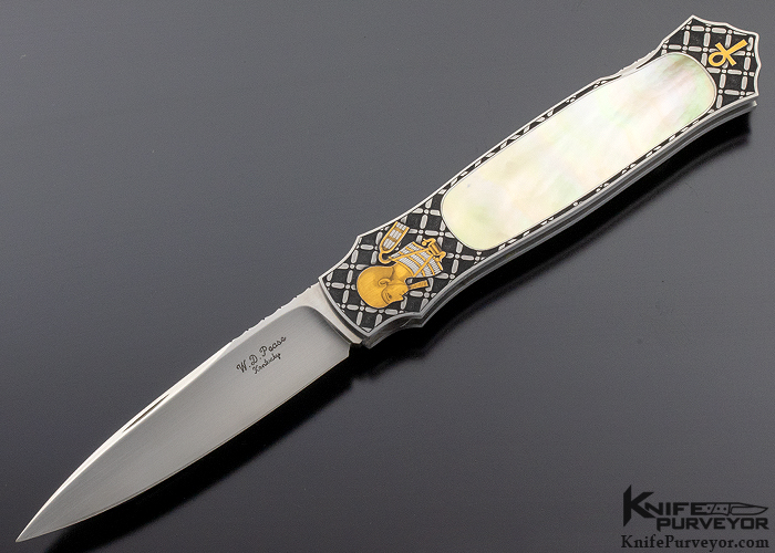 WD Pease Custom Knife Lisa Tomlin Engraved Egyptian Motif (set 6 knives) - Image 18