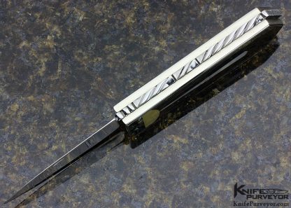LLoyd Hale Custom Knife BlackLip, Mother of Pearl and Abalone Lockback Dagger - Image 4