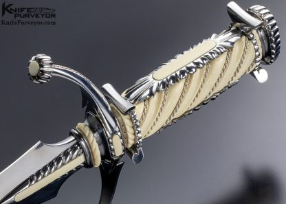 Lloyd Hale Custom Knife  Fluted Mammoth Presentation Dagger - Image 6