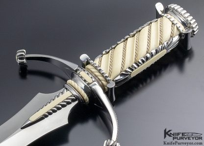 Lloyd Hale Custom Knife  Fluted Mammoth Presentation Dagger - Image 9