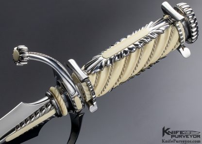 Lloyd Hale Custom Knife  Fluted Mammoth Presentation Dagger - Image 5