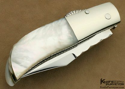 Lloyd Hale Custom Knife Mother of Pearl Fancy Front Lock - Image 3