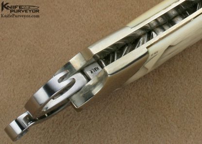 Lloyd Hale Custom Knife Ron Luebke Jr. Scrimshawed Tail Lock - Image 10