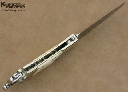 Lloyd Hale Custom Knife Ron Luebke Jr. Scrimshawed Tail Lock - Image 9