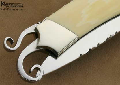 Lloyd Hale Custom Knife Ron Luebke Jr. Scrimshawed Tail Lock - Image 6