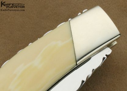 Lloyd Hale Custom Knife Ron Luebke Jr. Scrimshawed Tail Lock - Image 5