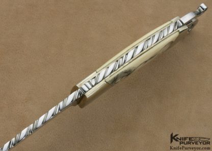 Lloyd Hale Custom Knife Ron Luebke Jr. Scrimshawed Tail Lock - Image 7