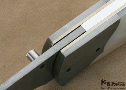 Lloyd McConnell Custom Knives Mother of Pearl & Damascus Left Hand Opening Liner Lock - Image 7