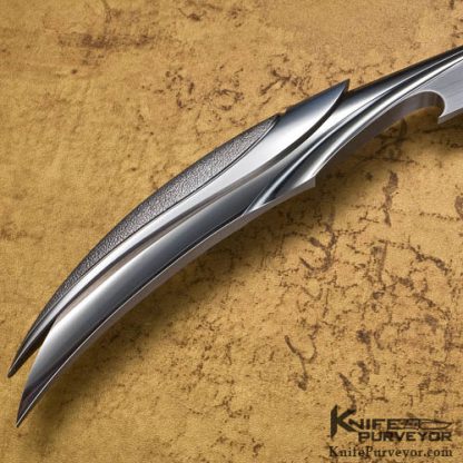 Wolfgang Loerchner Custom Knife Carved Integral - Image 2