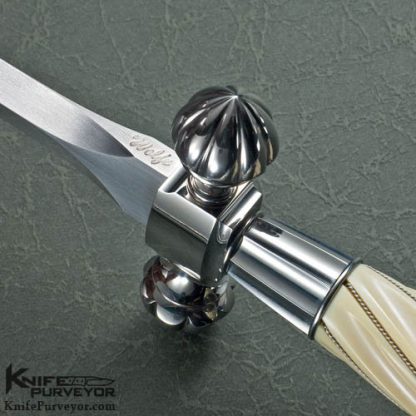 Wolfgang Loerchner Custom Knife Fluted Stiletto Dagger - Image 2