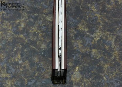 Lou Hegedus Custom Knife Sole Authorship Damascus and Wood Lockback - Image 6