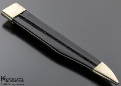 D.E. Henry Custom Knife Mammoth Ivory Bowie Scrimshawed by Buster Warenski and Engraved by Lynton McKenzie 9183