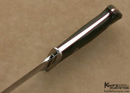 Marcus Lin Custom Knife Bob Loveless Style Green Canvas Micarta Big Bear - Image 7