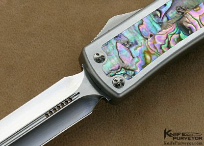 Tony Marfione Custom Microtech Double Edge Abalone Daytona OTF Auto - Image 2