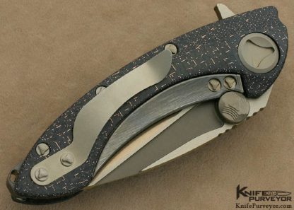 Marfione Custom Knife Lightning Strike Carbon Fiber "Whale Shark" Flipper - Image 3