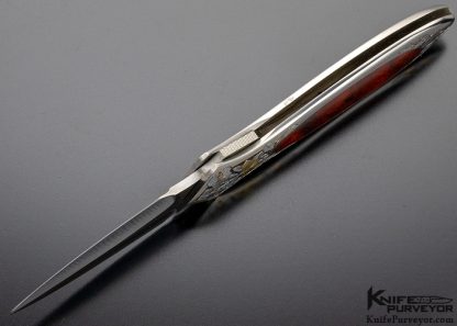 Scott Sawby Custom Knife Mary Ellen Jasper Self Lock Engraved by Marian Sawby - Image 8