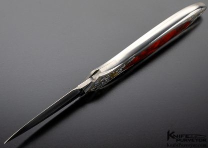 Scott Sawby Custom Knife Mary Ellen Jasper Self Lock Engraved by Marian Sawby - Image 7