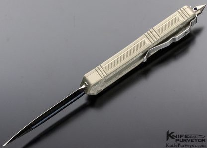 Anthony Marifone Custom Knife "Winter Scarab" OTF Automatic  with Mother of Pearl Inlay and Non-Slip Grip SN 001 - Image 5
