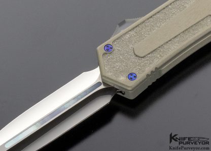 Anthony Marifone Custom Knife "Winter Scarab" OTF Automatic  with Mother of Pearl Inlay and Non-Slip Grip SN 001 - Image 2