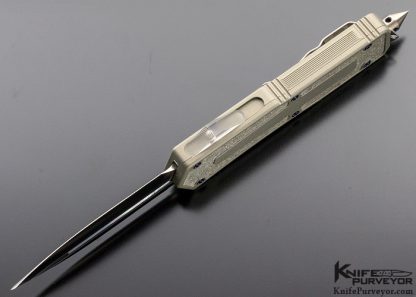 Anthony Marifone Custom Knife "Winter Scarab" OTF Automatic  with Mother of Pearl Inlay and Non-Slip Grip SN 001 - Image 4