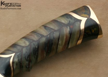 Mark Knapp Custom Knife Sole Authorship Damascus & Mosaic Handle Hunter - Image 3