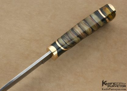 Mark Knapp Custom Knife Sole Authorship Damascus & Mosaic Handle Hunter - Image 5