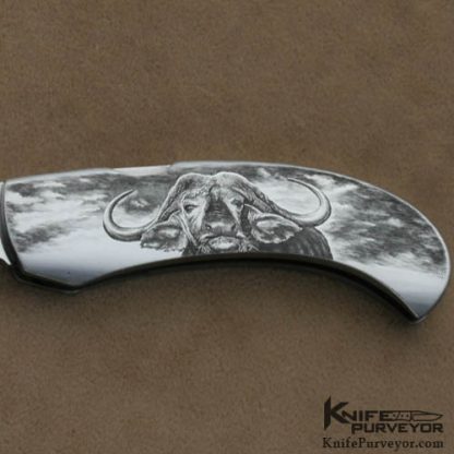 Jim Martin Custom Knives Italian Master Gabelli Engraved Barrett Smythe Lockback - Image 3