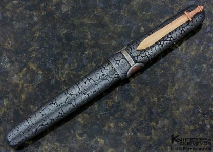Stipula Custom Fountain Pen Masada Limited Edition 1 of 15 Black Resin Sterling Silver Gold Nib