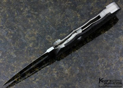 Kansei Matsuno Custom Knife Lightning Strike Carbon Fiber Push Dagger/Hunter Linerlock - Image 5