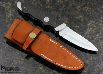 Kansei Matsuno Custom Knife Lightning Strike Carbon Fiber Push Dagger/Hunter Linerlock - Image 6