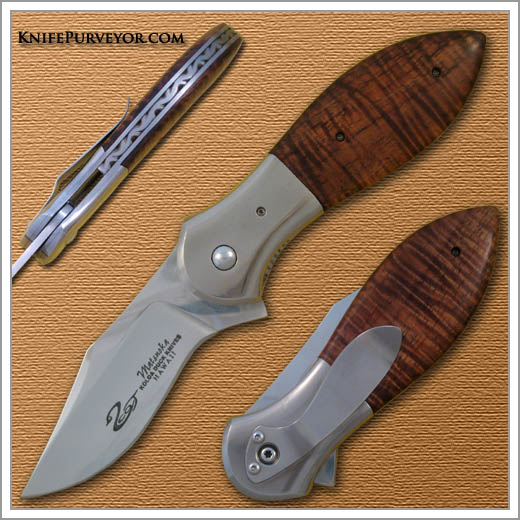 Scot Matsuoka's Custom Knife: Curly Koa "Meli" Flipper