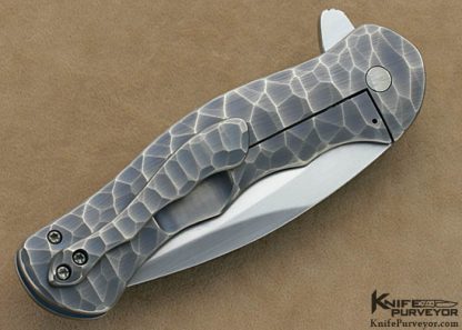 Matt Cucchiara Custom Knives Carved Anodized Titanium Skull Flipper - Image 4